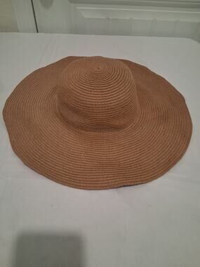 Women's Extra Wide Brim Straw Sun Hat Tan Brown Floppy Beach Cap Oversized OS